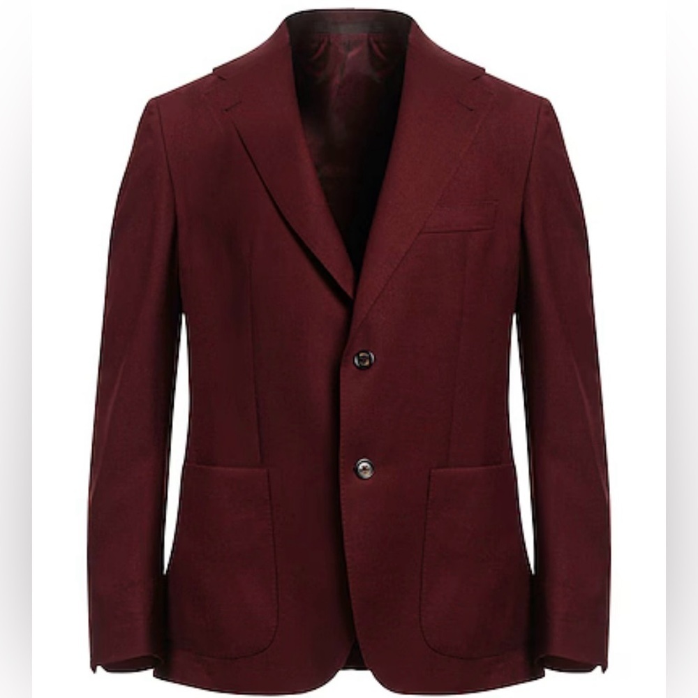 Eleventy Coupe Athletique Burgundy Blazer Jacket Athletic Fit Size 56 EUC